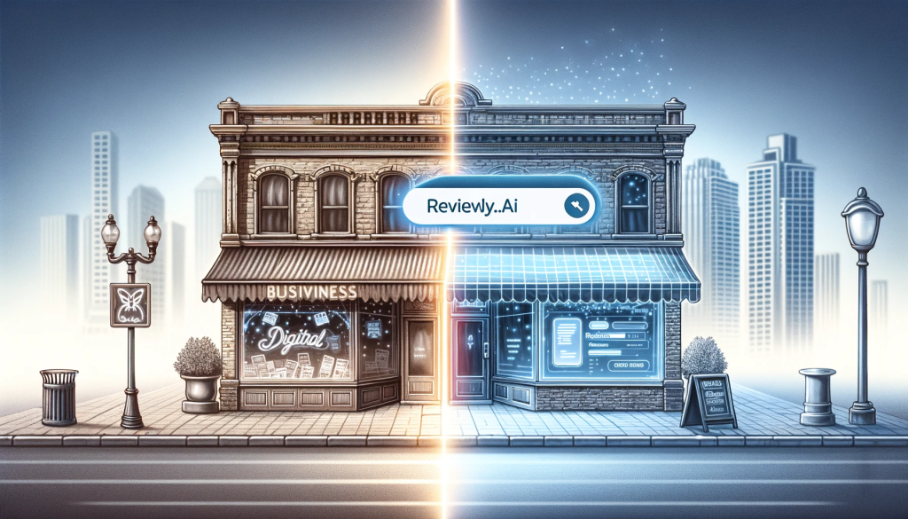 Image that demonstrates a business before and after using Reviewly.ai 