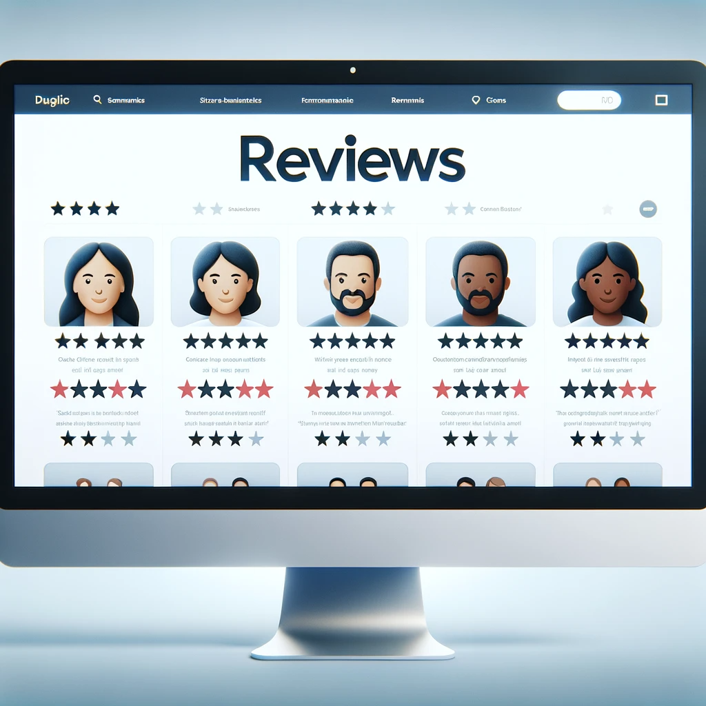 A review page screen