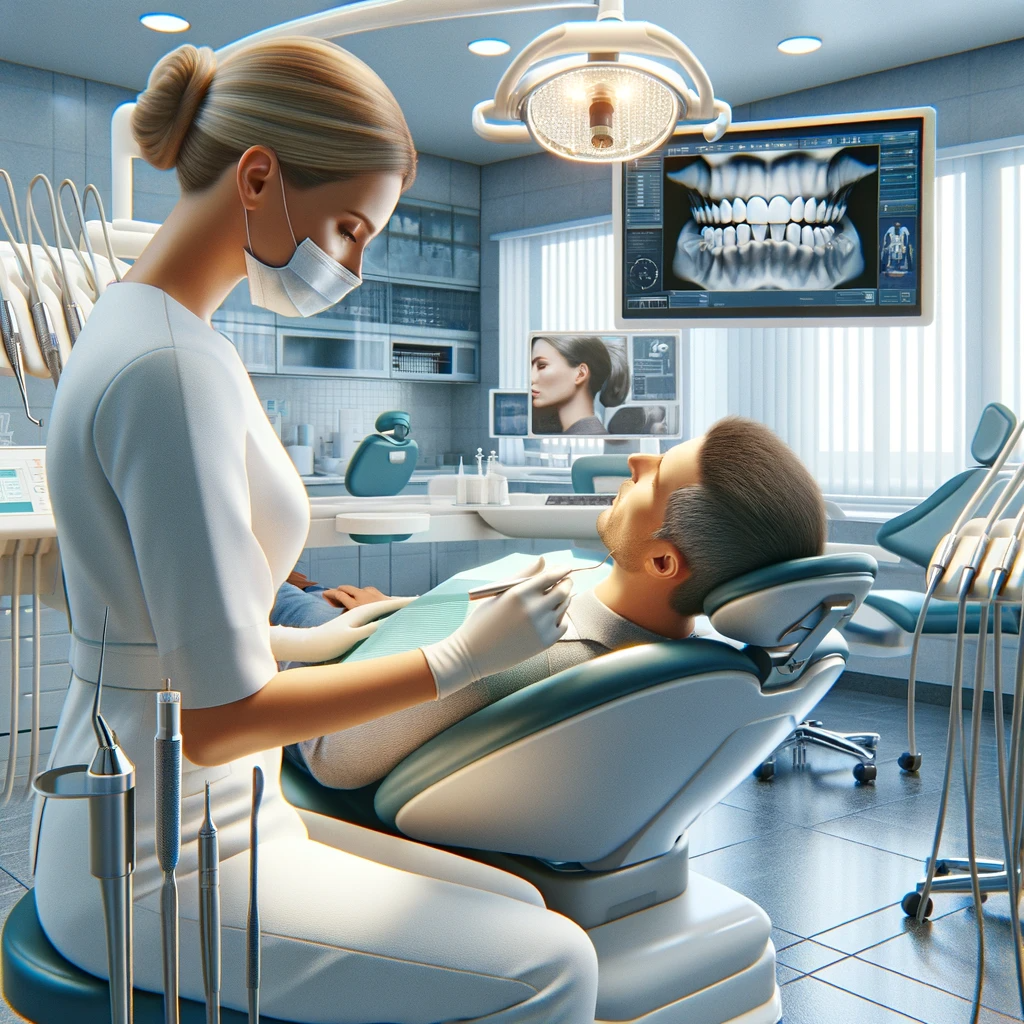 Dentist working on a Patient 