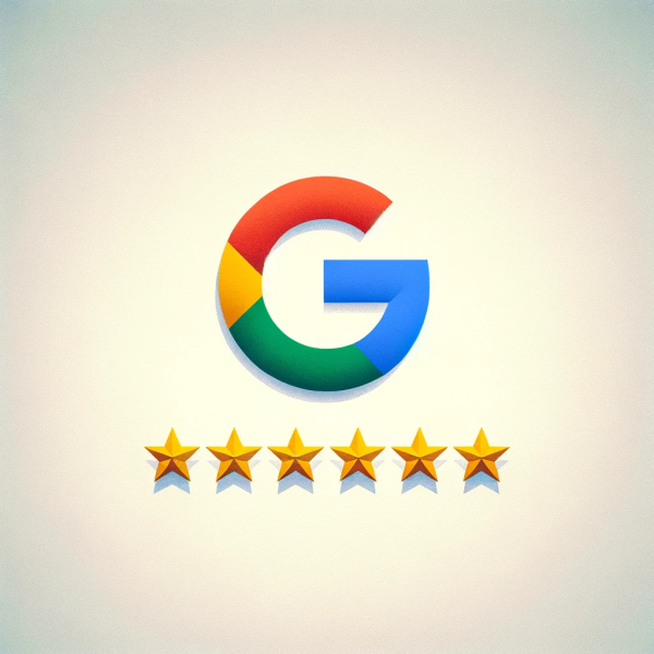 Google logo with stars underneath