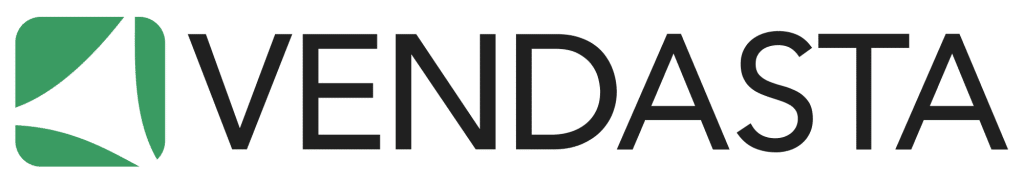 Logo of Vendasta featuring a stylized green square with curved edges on the left, followed by the word Vendasta in bold black letters, representing their expertise in white label software services.