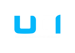 Logo featuring large blue and white stylized letters UCI on a light gray background, with UNLIMITED CONTRACTORS INSURANCE written in white capital letters below.